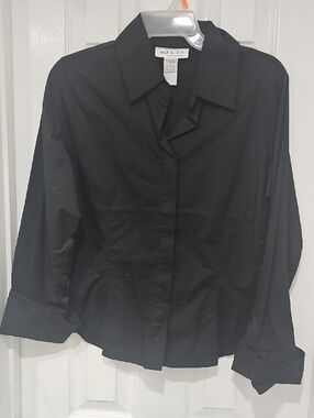 Women's Black Button-Down Shirt